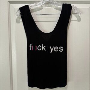 [solidcore] F*ck Yes Graphic Muscle Tank | Black Workout Sleeveless Top